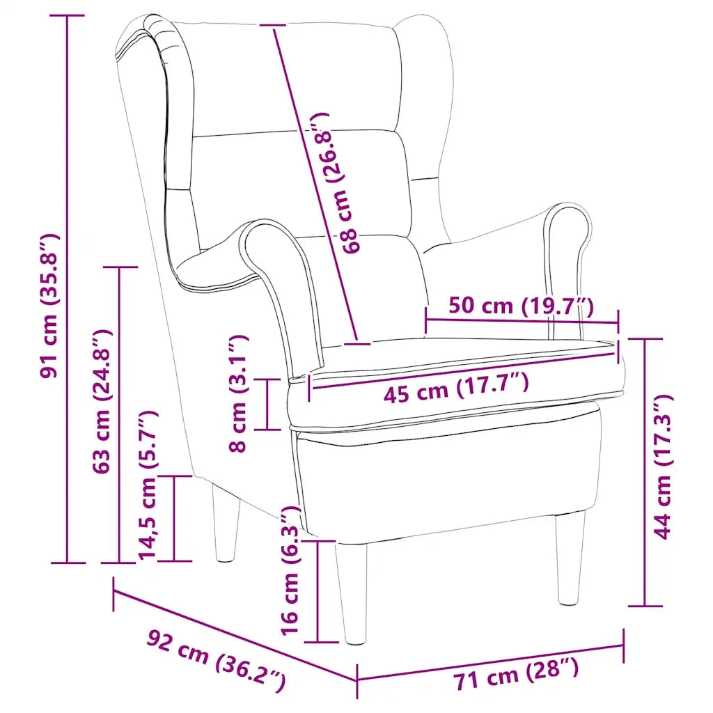 Poltrona Grigio Chiaro Velluto 324059