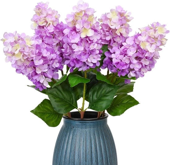 Fiori artificiali di Hortensia premium - Bunchi di fiori realistici per matrimonio e uso domestico - Blu - 3 pezzi - 695 cm