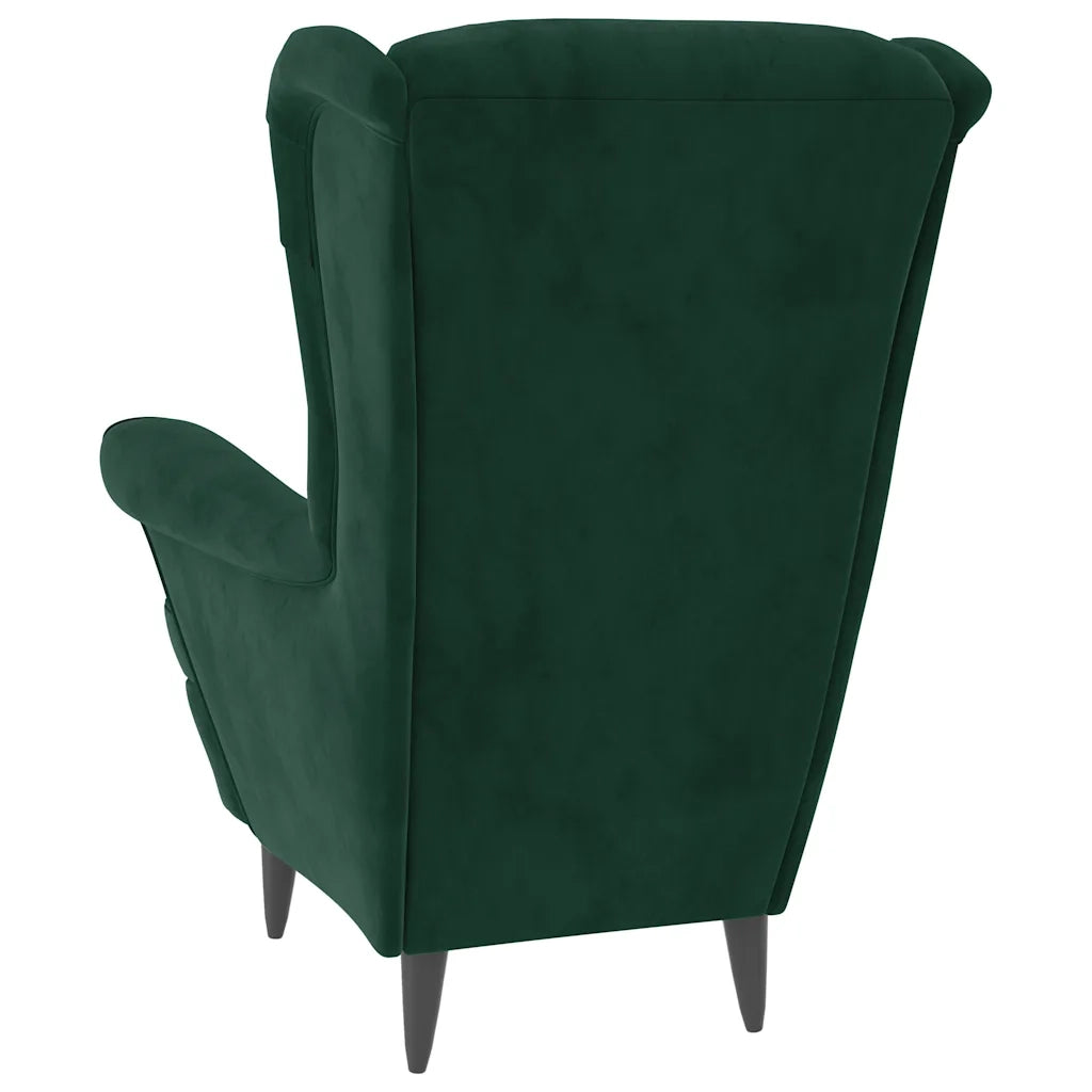Poltrona Verde Scuro Velluto 324061