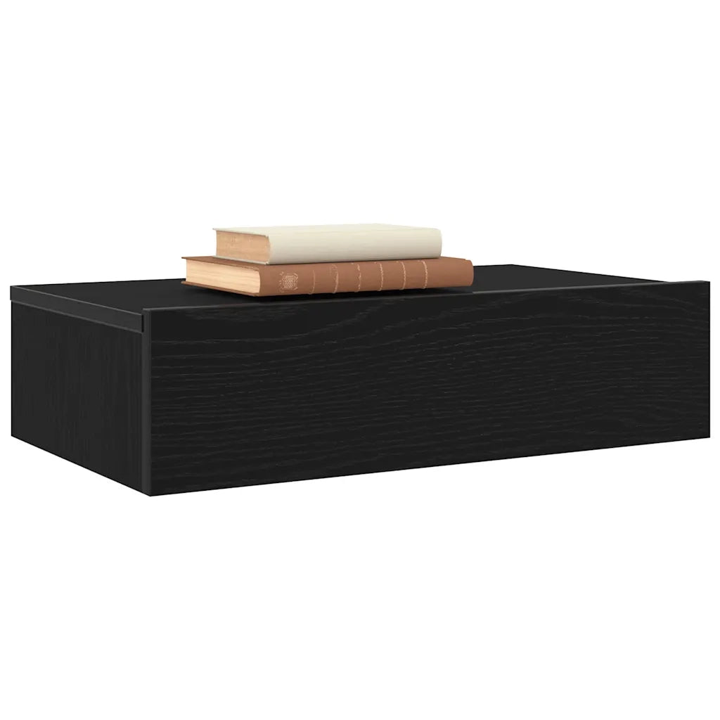 Mobile TV con luci a LED Rovere Nero 60x35x15,5 cm 862032