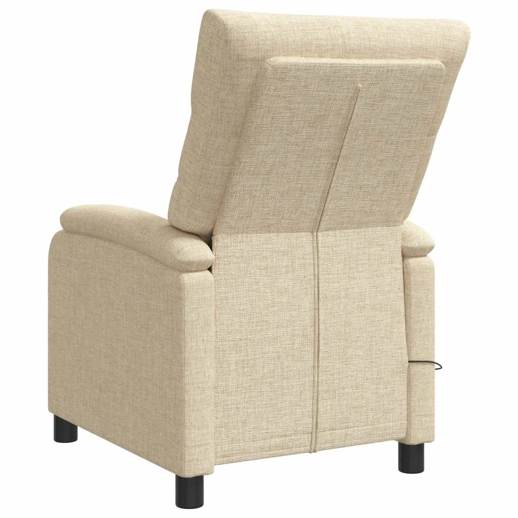 Poltrona Massaggiante Crema Tessuto 42034916