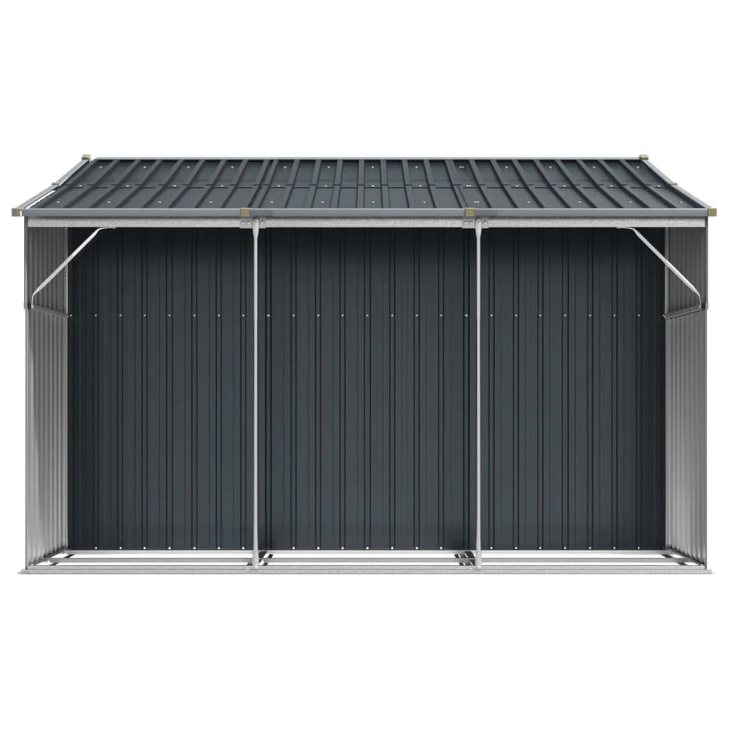 Casetta da giardino cabina ripostiglio casetta da esterno robusta casetta per attrezzi 277 x 279 x 179 cm acciaio zincato antracite 02_0022212