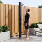 Doccia solare con testa doccia e rubinetto 40 l Nero 42039812