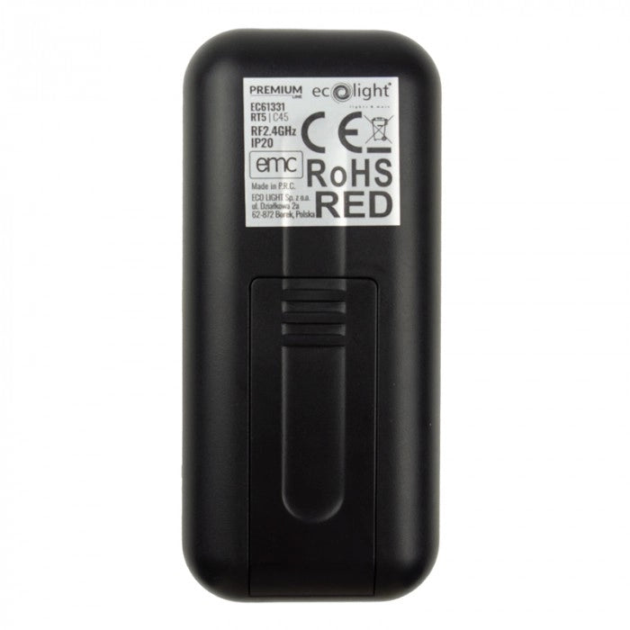 Telecomando RF RT5 touch per LED RGB+CCT nero Ecolight