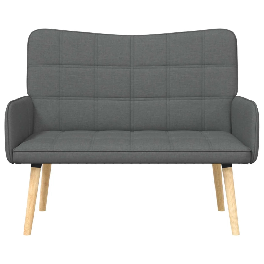 Sofa a Due Posti Grigio scuro 115 x 61 x 87 cm Tessuto 42028892
