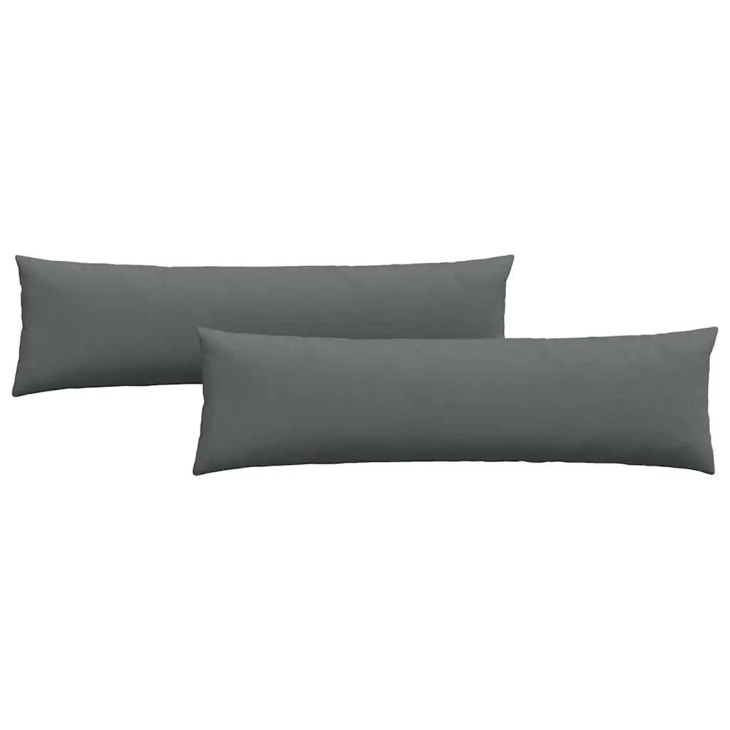 Cuscini da Divano 2 pcs Grigio scuro 145 x 40 cm Tessuto 42013826