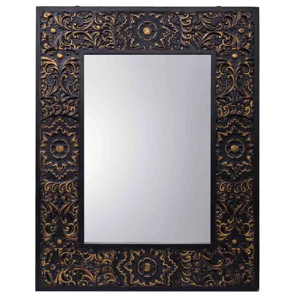 Specchio rettangolare in legno