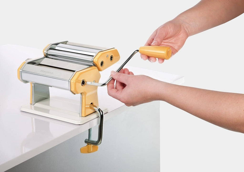 Tescoma 630872 Delicia Macchina per la Pasta Manuale acciaio inossidabile 7 spessori larghezza sfoglia 140 mm