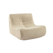 Divano modulare in velluto, 2 posti, beige