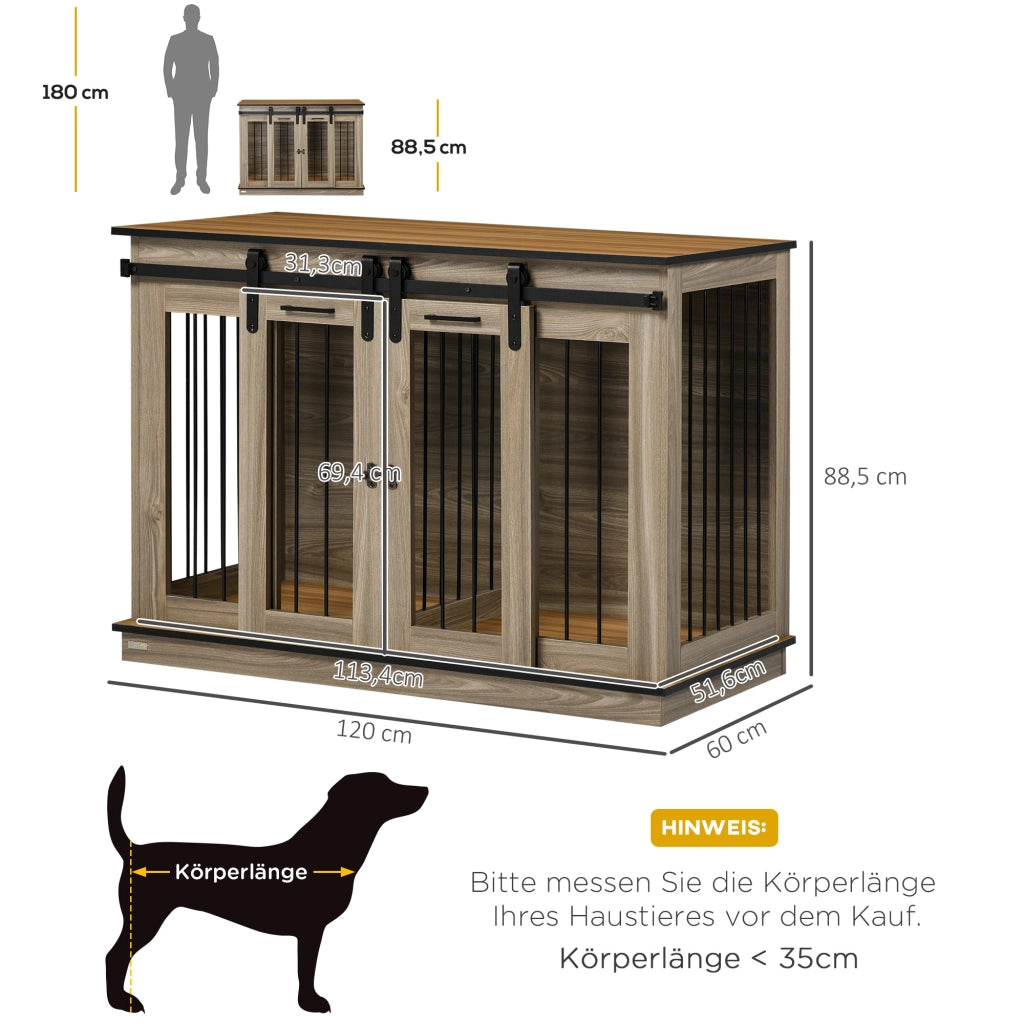 Gabbia per Cani Rustica ¨C zephmum ¨C Marrone