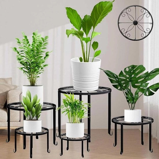 Set di 5 Stendardi per Fiori e Piante - Nero - Metallo