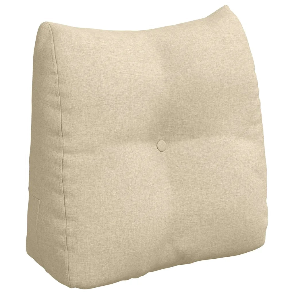 Cuscino per Schiena Crema 45 x 24 x 50 cm Tessuto 42014361