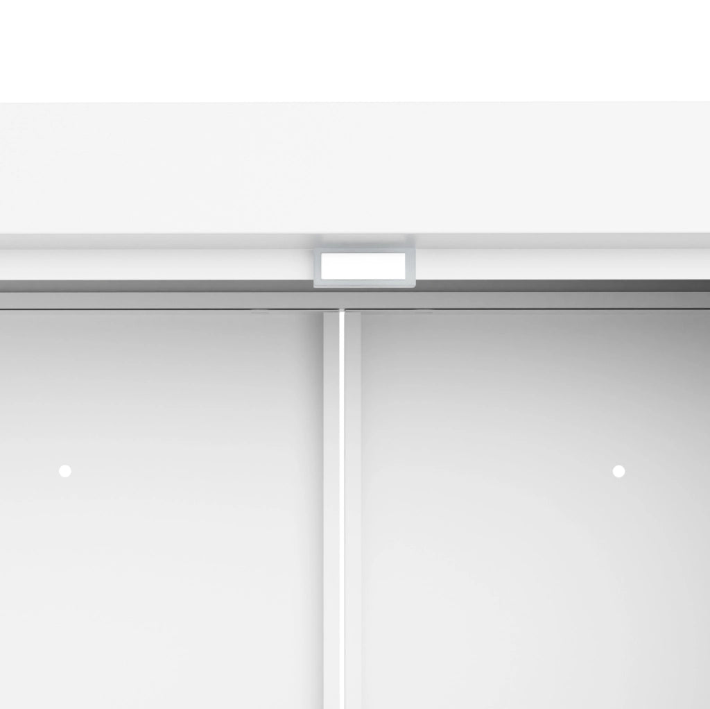 Armadio dispensa in metallo bianco 120x60x30 cm con 3 ripiani regolabili HAVRYA