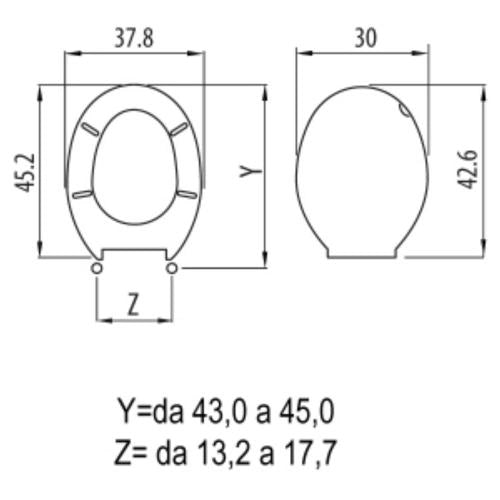 SEDILE COPRIWC EVEREST IN TERMOPLASTICO BIANCO