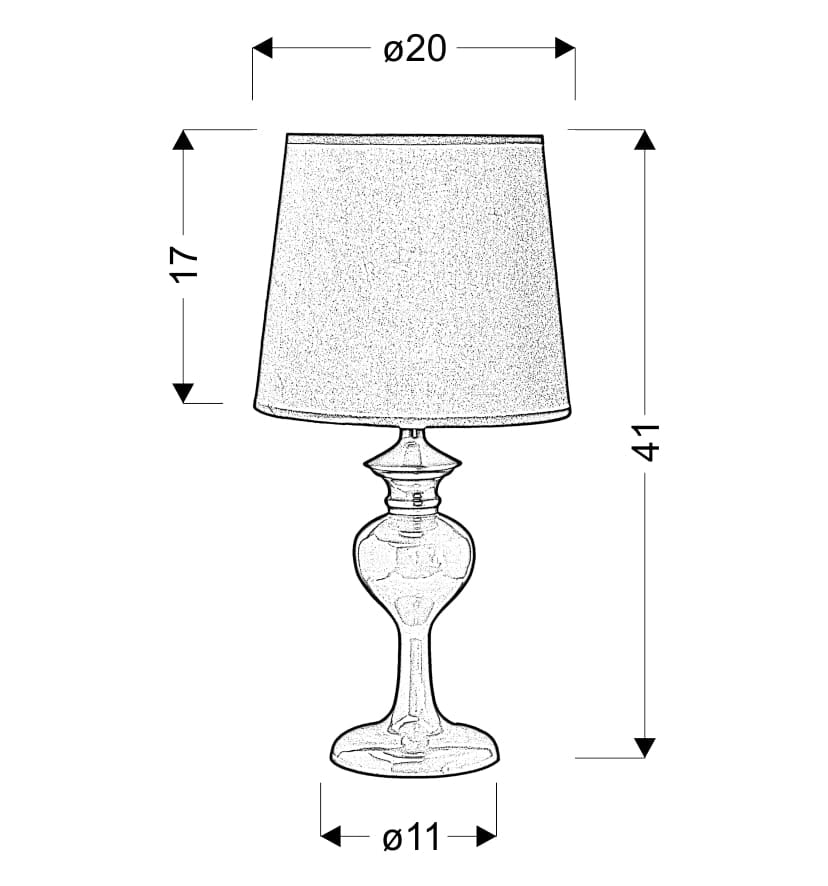 Lampada da tavolo Candellux Berkane E14 41cm viola