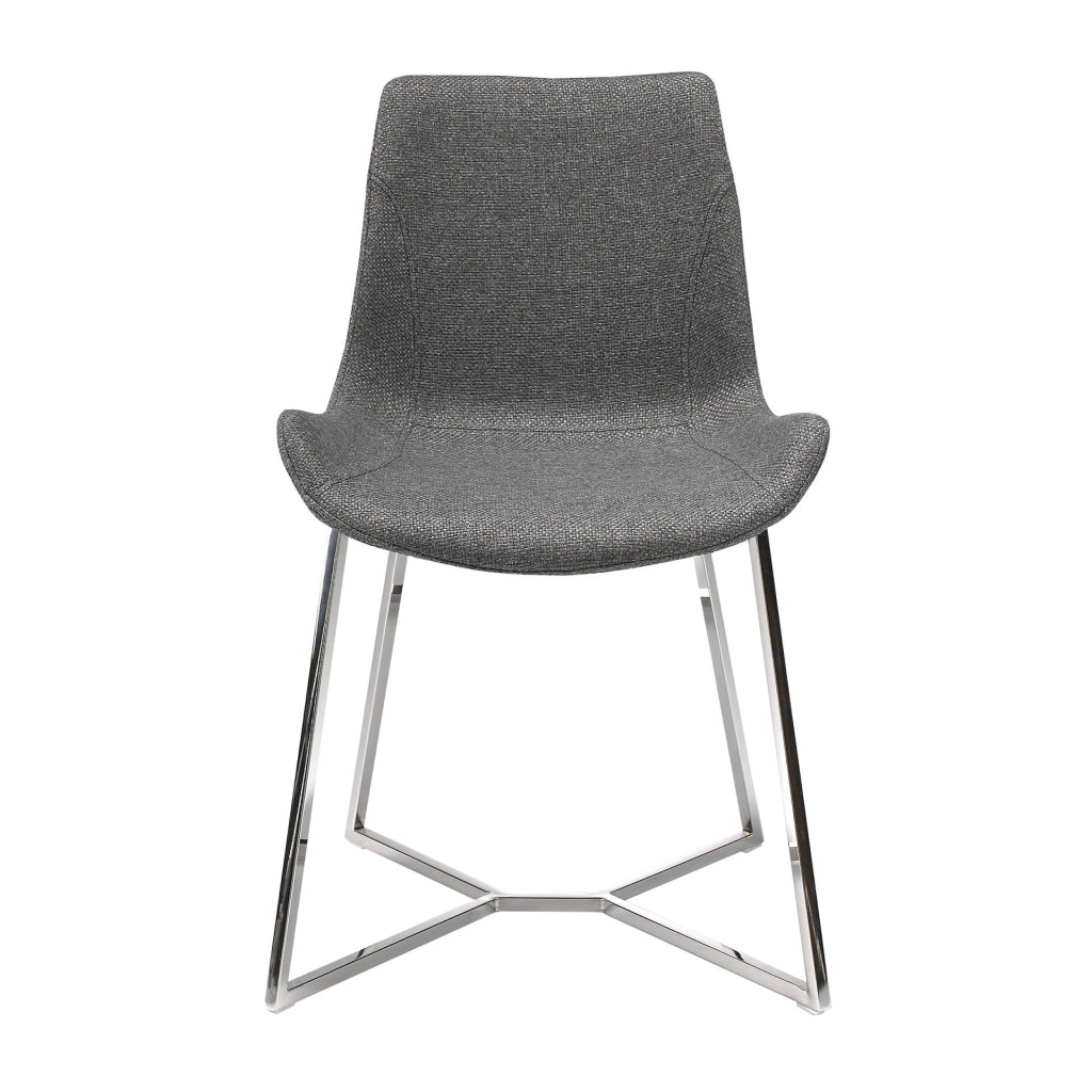 Sedia in tessuto grigio scuro