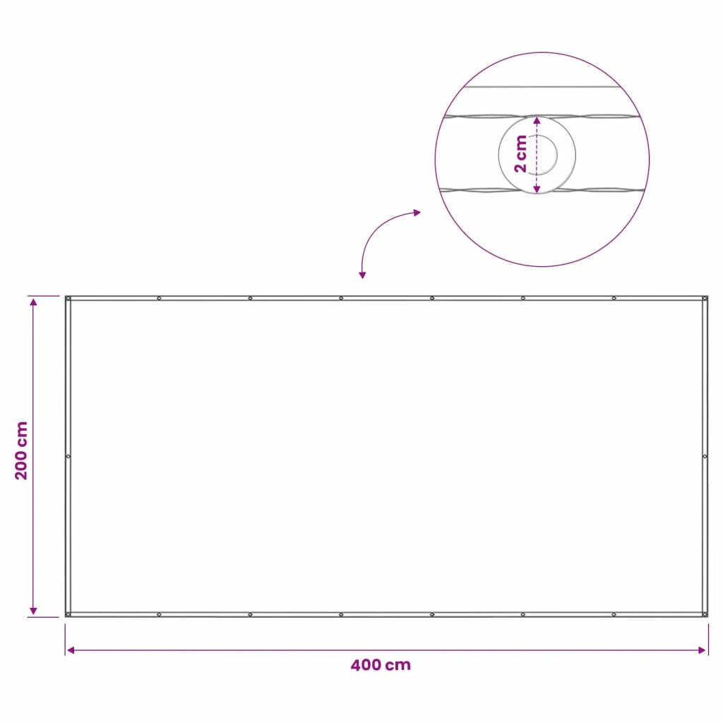 Schermo di Privacy per Balcone 200 x 400 cm 42036584