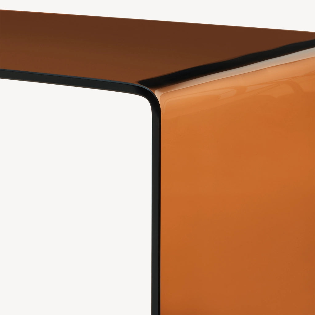 Tavolino da Salotto Varlofrek in Vetro 50 x 50 x 50 cm - Marrone [en.casa]