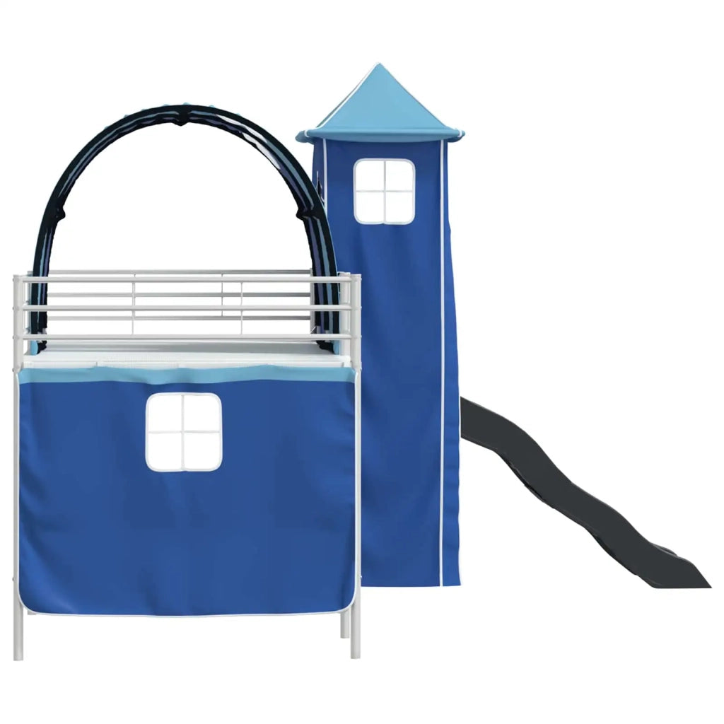 Struttura del letto loft per bambini Bianco e Blu 80 x 200 cm 42020900