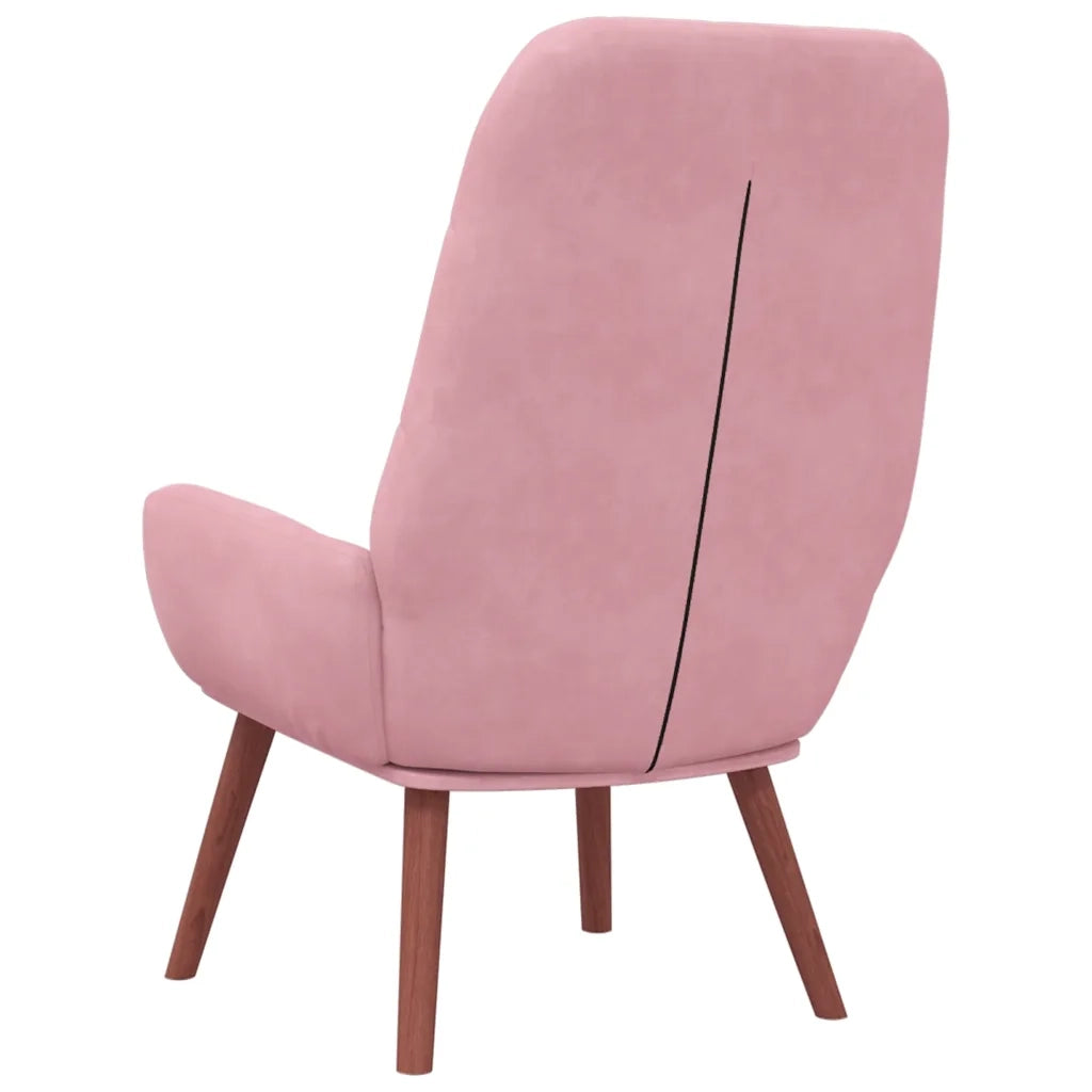 Sedia Relax Rosa in Velluto 4102636