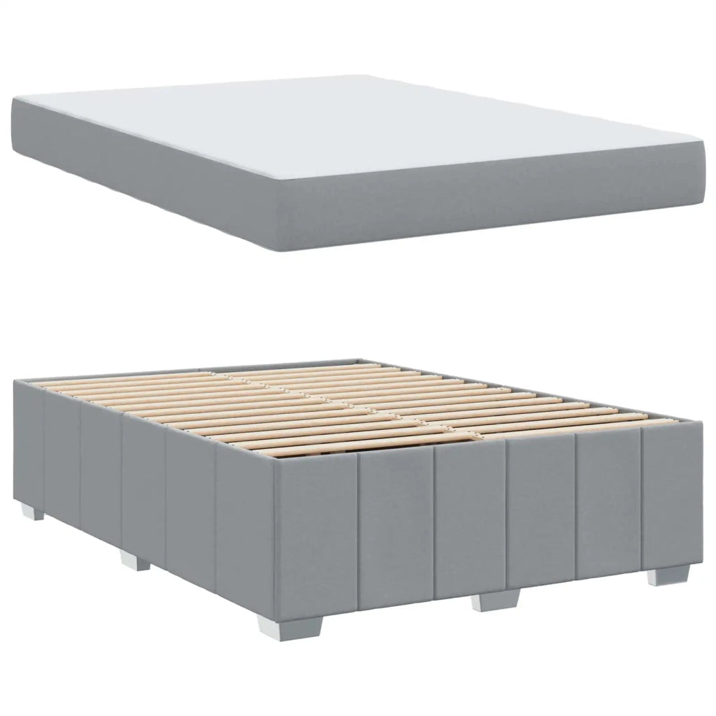 Struttura del letto Grigio chiaro 140 x 200 cm Tessuto