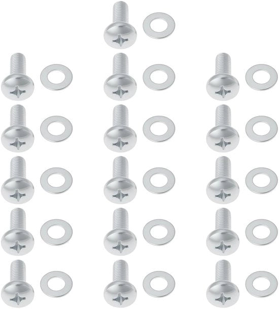 Montaggio per TV a parete viti - 16 pezzi - M8x20mm - anelli - compatibile - nero.