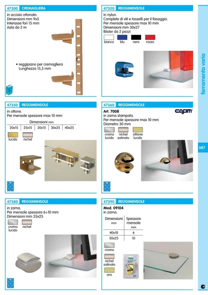12cf pinco confezione 2 reggimensola mm. 6 cromo cod.09104 cod:ferx.3383