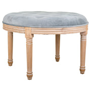 Sgabello imbottito in legno grigio d70x47h