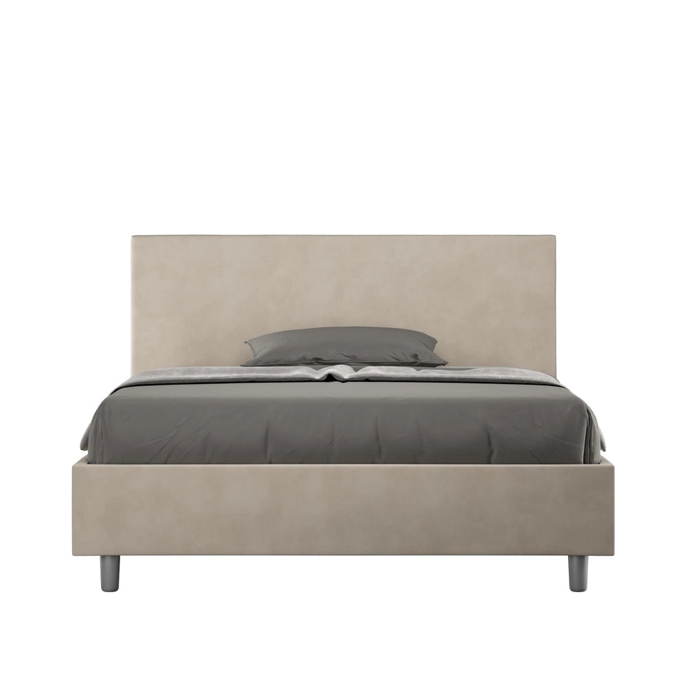 Letto Matrimoniale Extra Large 200x210 cm con Rete Adele Sabbia