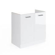 Vicco Base per lavello Bianco lucido 80 cm con ante, senza piano di lavoro