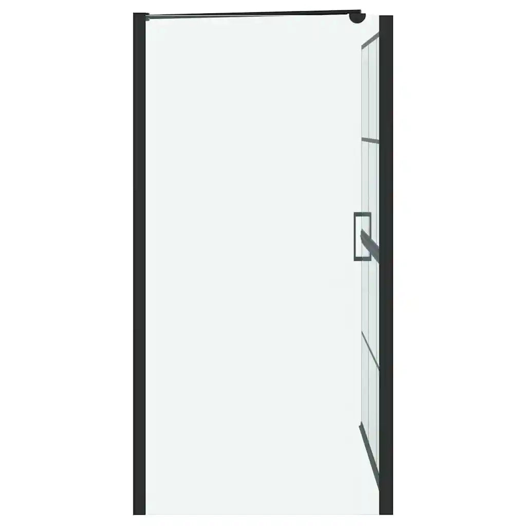Schermo per Bagno e Doccia Nero e trasparente 116 x 68 x 128 cm