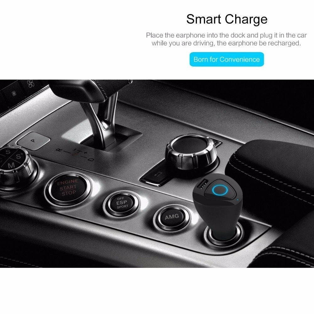 Trade Shop - Auricolare Bluetooth Mini Wifi Usb Microfono Caricacatore Auto Per Smartphone -