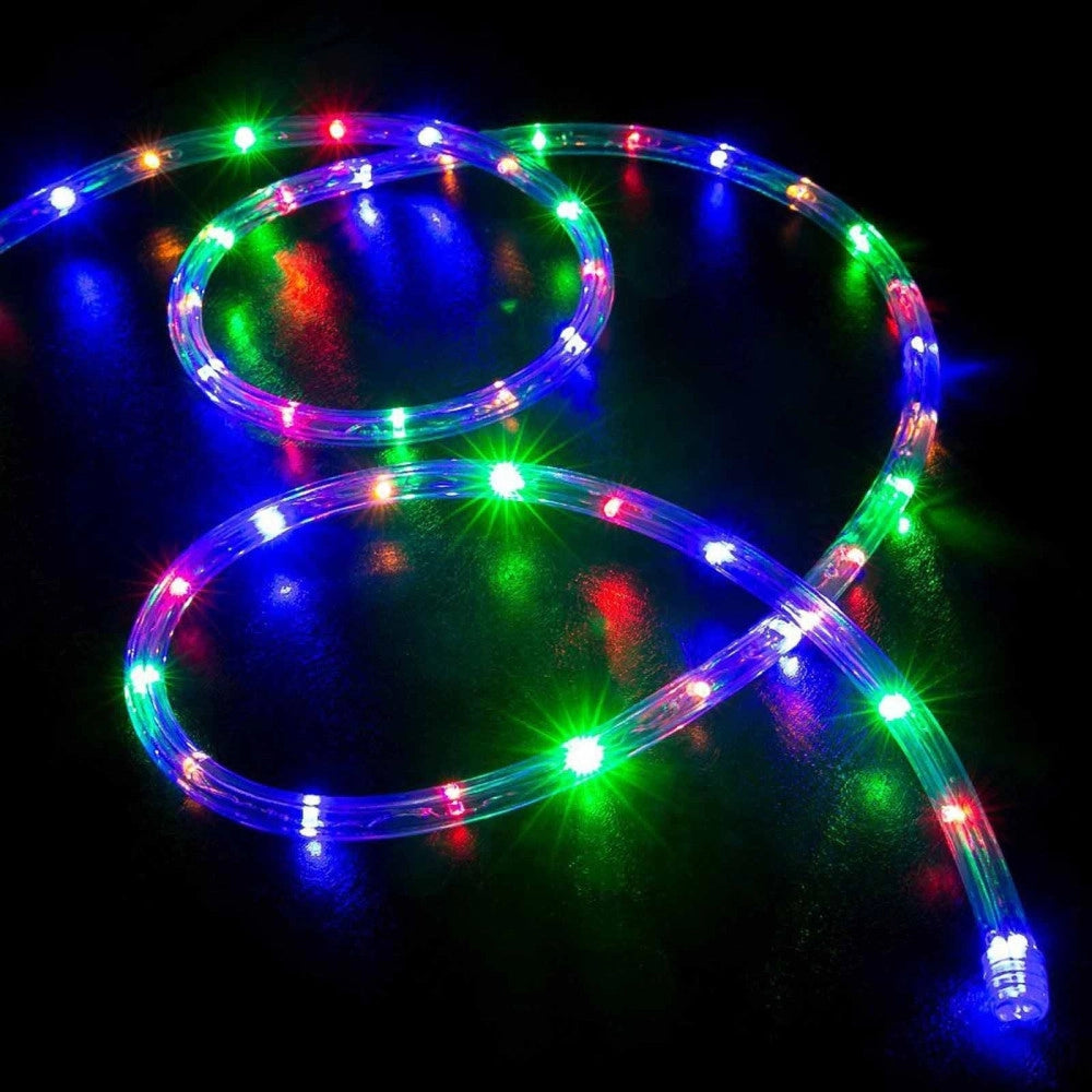 Trade Shop - Tubo Luminoso Natalizio 20 Metri Led Multicolor Controller 8 Funzioni X Esterno -