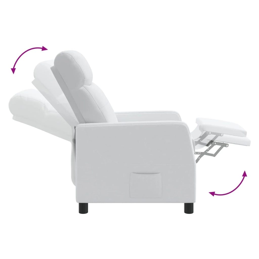 Poltrona Massaggiante Bianco Tessuto 42035066