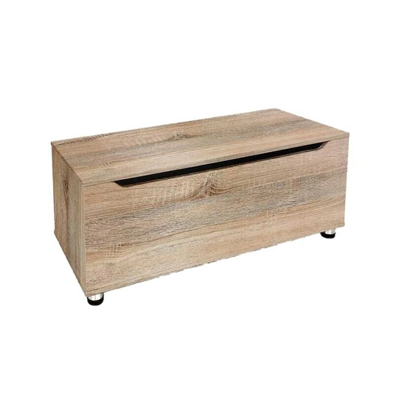 PANCA CONTENITORE REALIZZATA IN LEGNO100X40X35 CM COLORE ROVERE