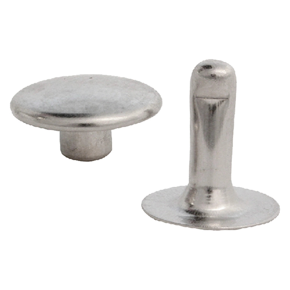 RIVETTO NICHELATO CON TESTA MASCHIO/FEMMINA misura 33 - conf.5000 pz  - BricoGo