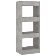 Divisorio-Paravento Grigio Cemento 40x30x103 cm in Truciolato