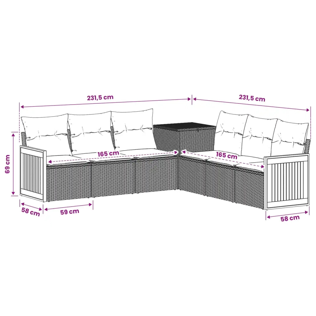 Set di divani 7 pz Grigio e Grigio Scuro 3448888