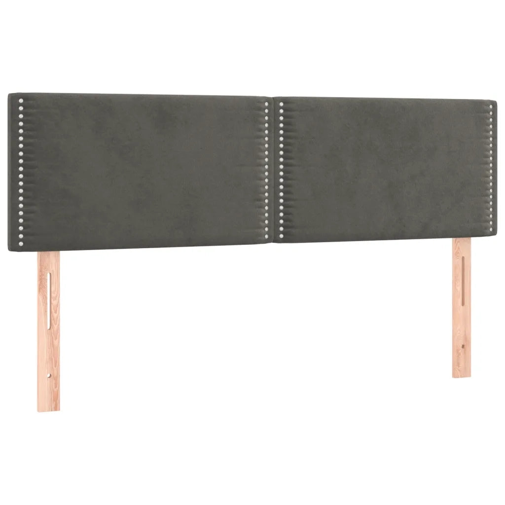 Testiera | Testata Grigio Scuro 144x5x78/88 cm in Velluto