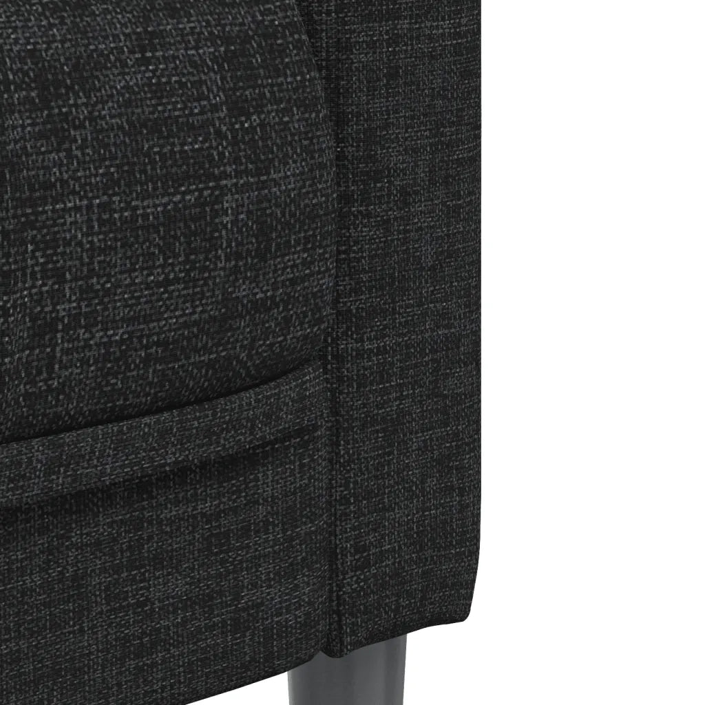 Set di Divani 2 pz Nero in Tessuto