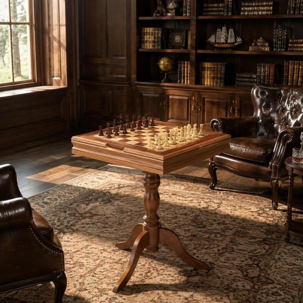 Wooden Chess Set, 650 X 650 X 675 Mm, Desktop Chessboard With Chess Pieces, Chess Set For Parties And Family Activities, Travel Chess, Children's Chess Board