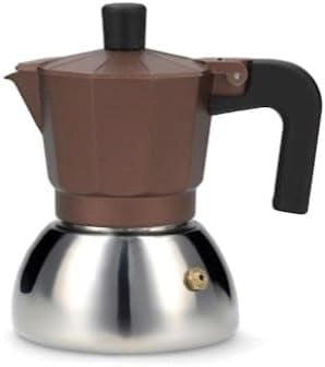 Caffettiera H&HCaffettiera in Alluminio/Inox Bronze Induzione 2 Tazze Curva