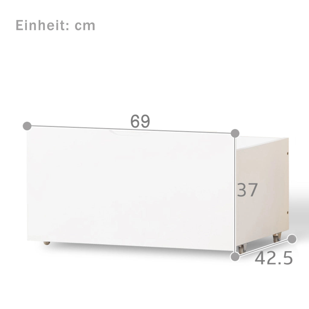 Set di due cassetti sottoletto bianchi 38 cm