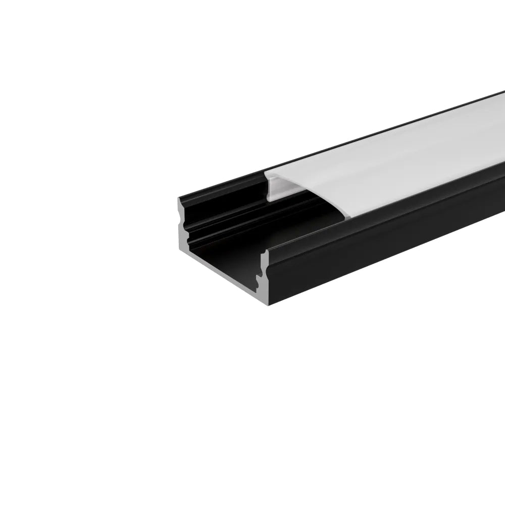 Profilo slim in alluminio nero 1mt per striscia led