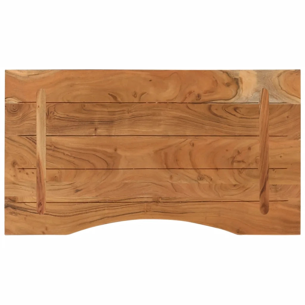 Piano Scrivania 80x50x2,5 cm Rettangolare Legno Massello Acacia 370162