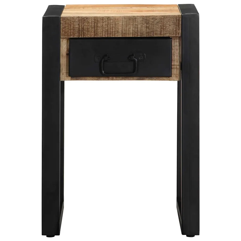 Tavolino 35x35x50 cm in Legno Grezzo Massello di Mango 4015943