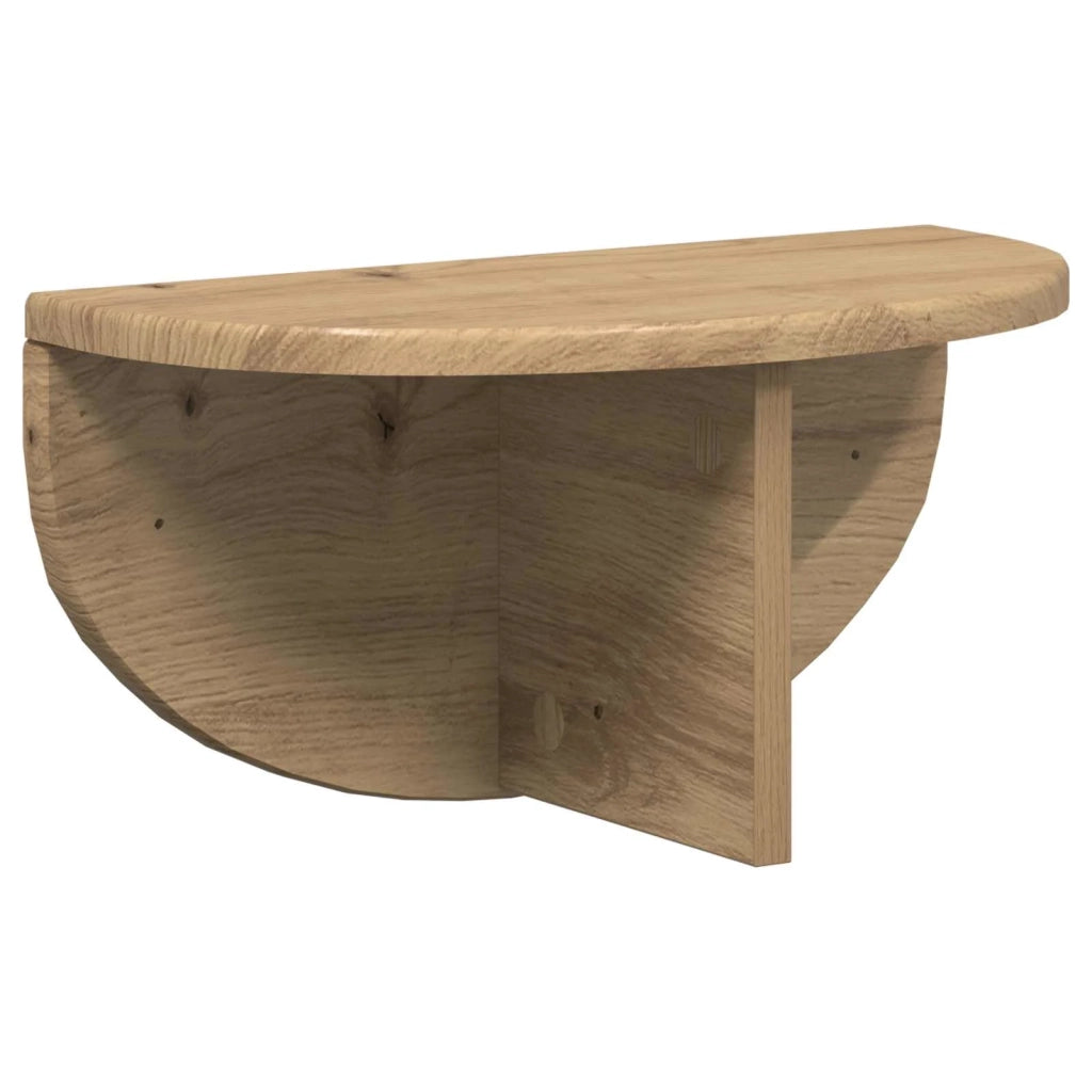 2 pz Scaffale da parete | Ripiano a parete | Mensola a parete Rovere artigianale 38 x 19 x 19 cm