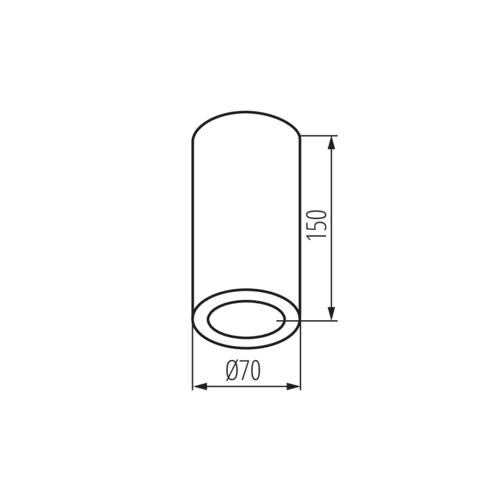 Spot soffitto rotondo nero 15cm IP65 E14 Kanlux Aqilo