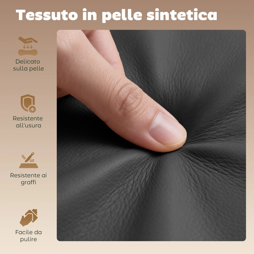 Sgabelli da Bar Regolabili ¨C Minimal ¨C Pelle PU e Metallo, Nero, 38.5x38.5x62-84 cm
