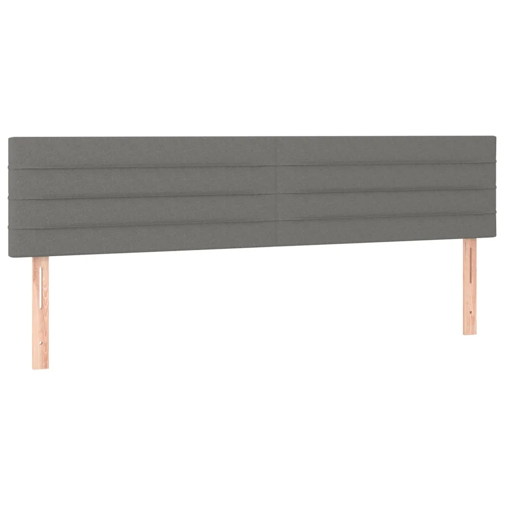 Testiera a LED Grigio Scuro 180x5x78/88 cm in Tessuto 3121767